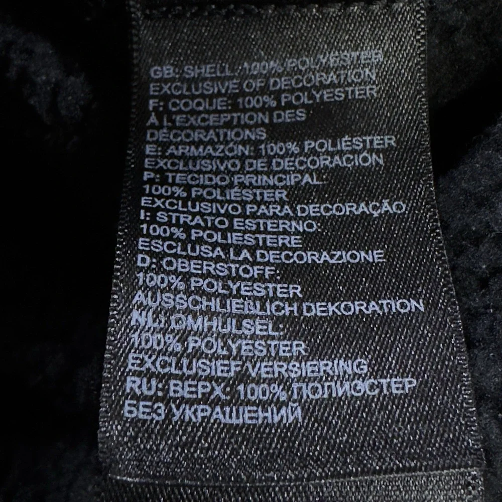 The‎ North Face Fleece Jacket Mens Medium Black Full Zip Pockets Gorpcore Cozy